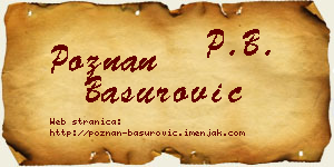 Poznan Basurović vizit kartica
